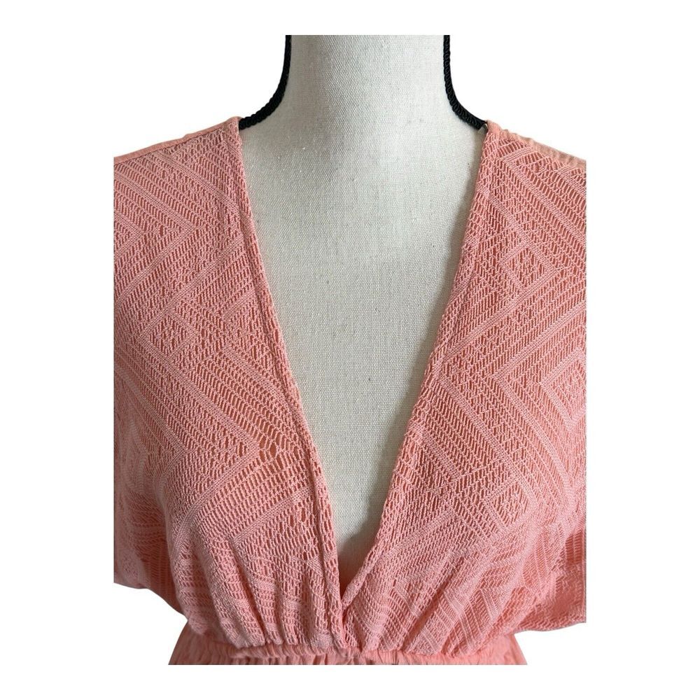Miken Junior's Tie Back Mini Dress Swimsuit Salmon Size Medium‎ - Picture 3 of 16
